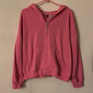 Bright pink H&M zip up jacket